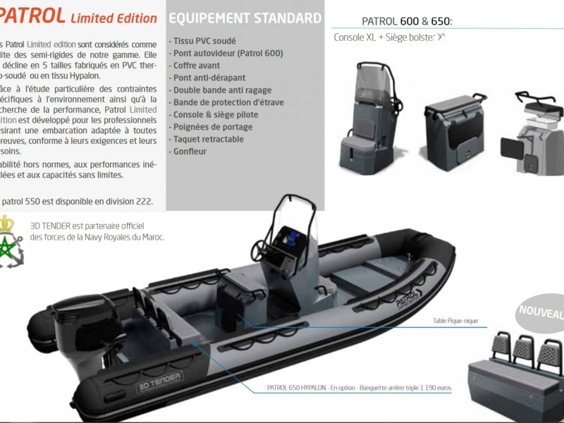 3D Tender Patrol 530 - 60ch F60 Mercury (Ess.) - 5.3m - 2022 - 21.490 €