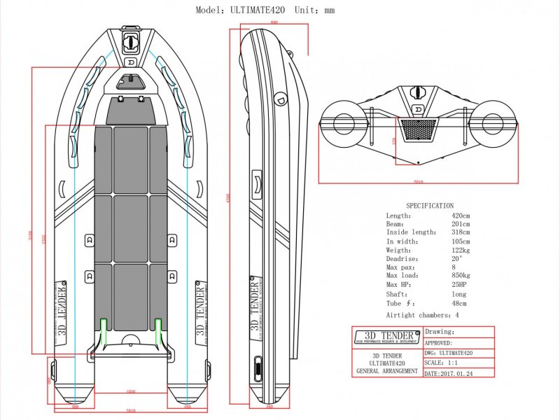 3D Tender Ultimate Rib Alu - - - 2.4m - 2023 - 2.405 €