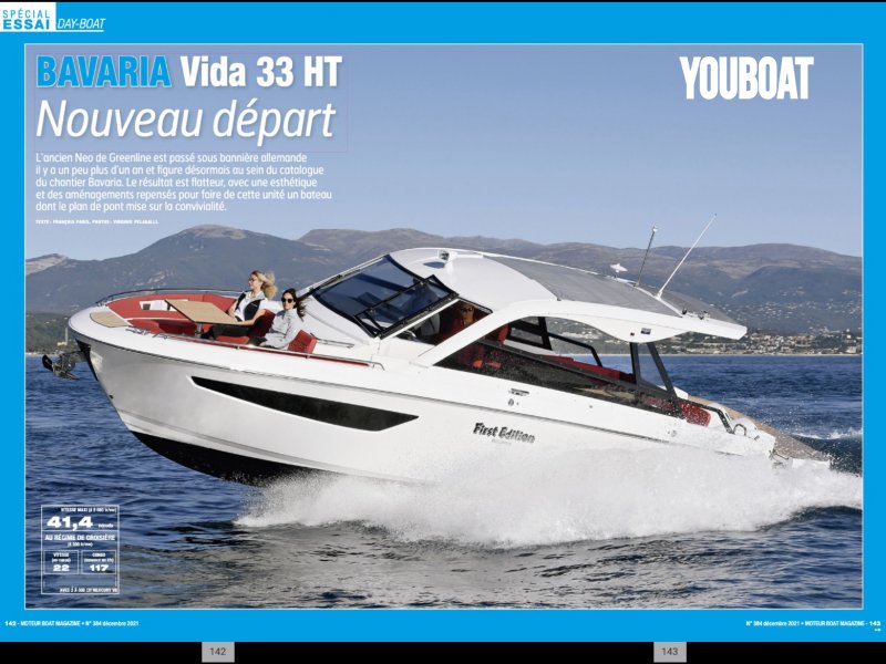 Bavaria Vida 33 Open - 2x300ch V8 300 Mercury (Ess.) - 11.01m - 2021 - 270.000 €
