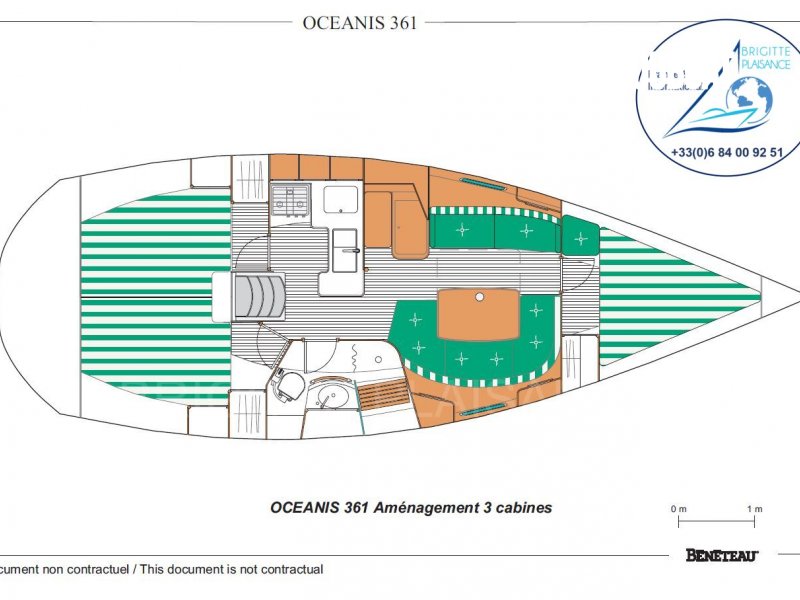 Beneteau Oceanis 361 Clipper - 29cv 2030 Volvo Penta (Die.) - 11.1m - 2002 - 64.800 €