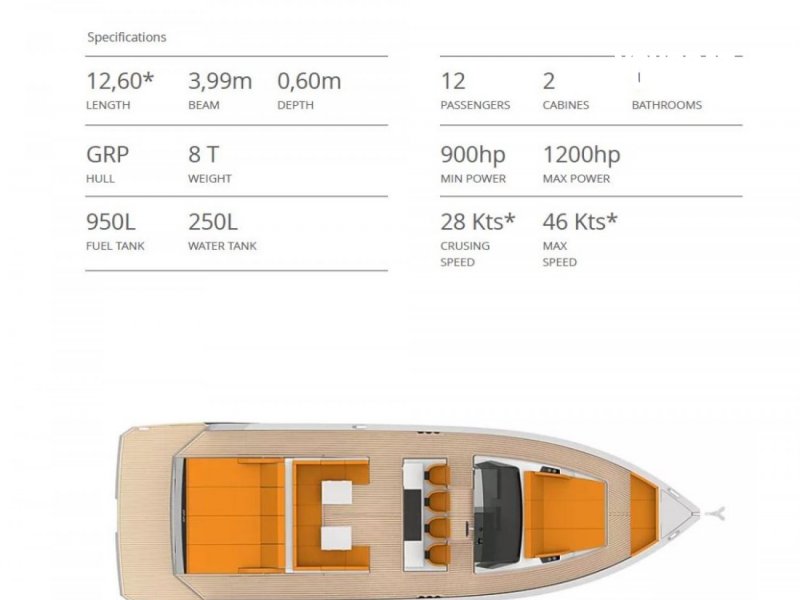 De Antonio Yachts D42 Open - 3x400ch Mercury (Ess.) - 12.6m - 2020 - 540.000 €