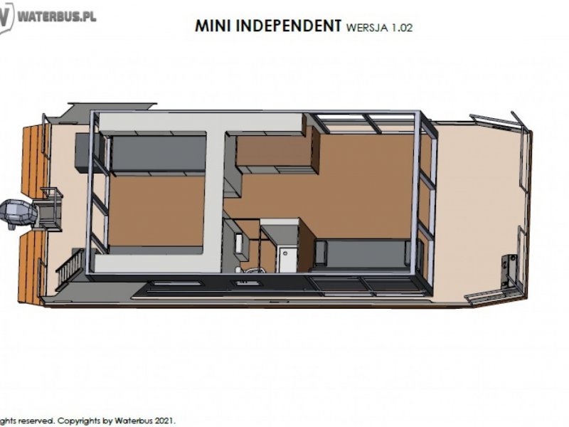 House Boat Independant Mini - 25PS A choix thermique ou électrique Mercury (Ben.) - 9.5m - 2023 - 108.350 €