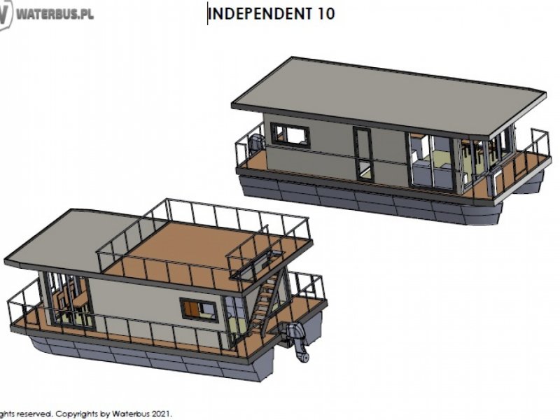 House Boat Independant 10x4,5m - 40hp A choix thermique ou électrique Mercury (Gas.) - 10m - 2023 - 125.101 £