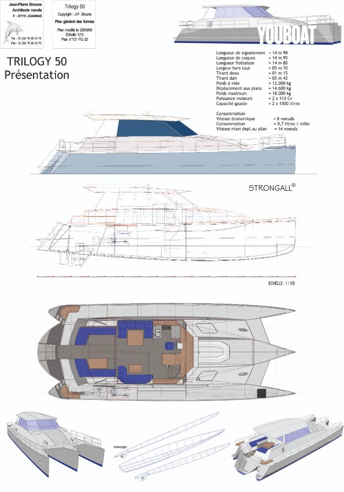 Meta Trimaran Trawler Explorer - 2x115ch Nanni (Die.) - 15m - 2013 - 150.000 €