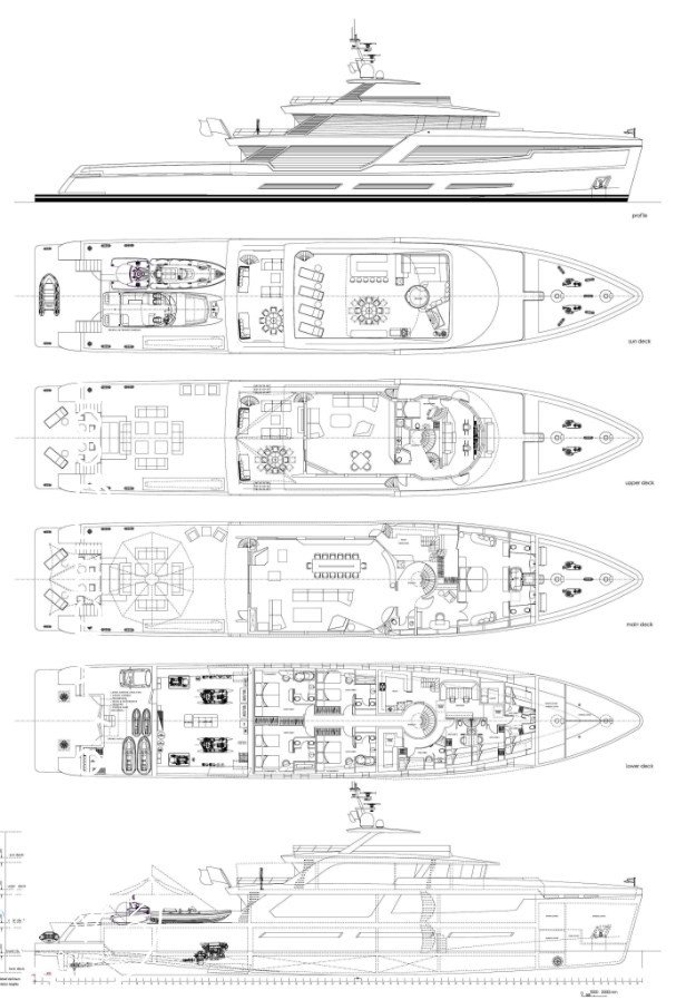 MP Yachts 50 Explorer - 2x1000ch C32 Caterpillar (Die.) - 49.9m - 2023 - 24.450.000 €