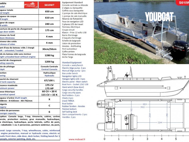Ms Boat S 610 Wt - 115ch Seapro Mercury (Ess.) - 6.1m - 2022 - 68.117 €