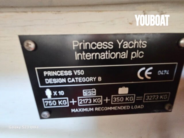 Princess V50 - 2x700ch (Die.) - 15.5m - 2002 - 179.000 €
