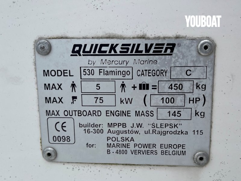 Quicksilver 530 Flamingo - 50ch Yamaha (Ess.) - 5.15m - 2006 - 13.000 €