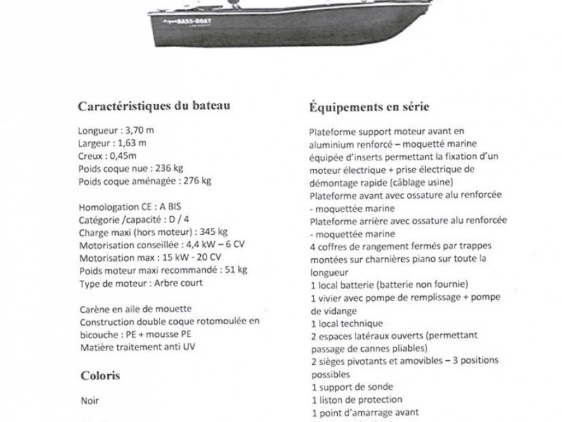 Rigiflex Aqua Bass Boat - - - 3.7m - 9.000 €