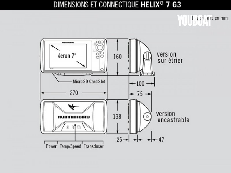 GPS Sondeur - Hélix 7G3 Humminbird -  - 779,00 €