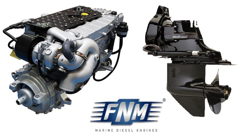 FNM Marine NEW 42HPEP-150 150hp Diesel Engine & Mercruiser Bravo 2 Sterndrive Package