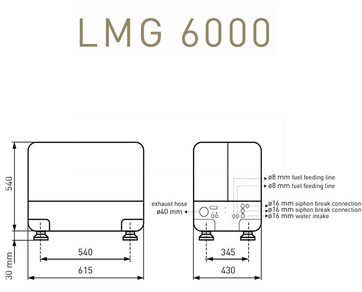 Lombardini NEW LMG6000 5kW 6kVA Single Phase 50Hz Marine Diesel Generator - Lombardini (Die.) - 2021 - 4.929 £
